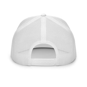 Beckah Shae Lion Trucker Hat Embossed Design Snap Back White