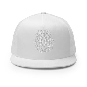 Beckah Shae Lion Trucker Hat Embossed Design White