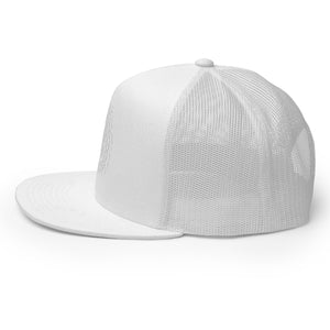 Beckah Shae Lion Trucker Hat Embossed Design Side White