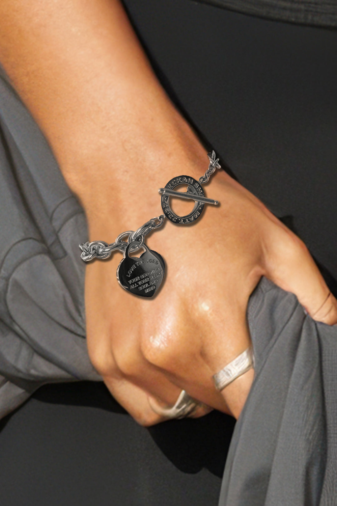 DEVOTION HEART SILVER BRACELET