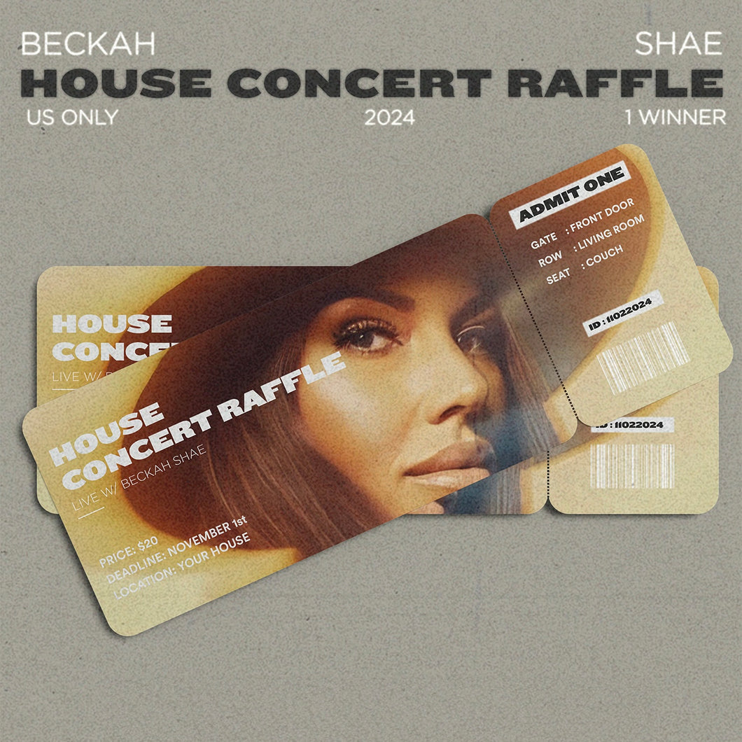 HOUSE CONCERT RAFFLE