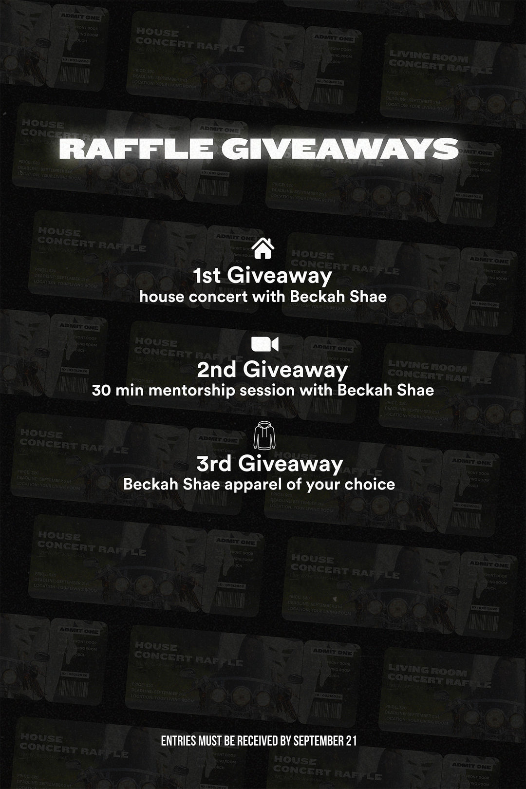 HOUSE CONCERT RAFFLE