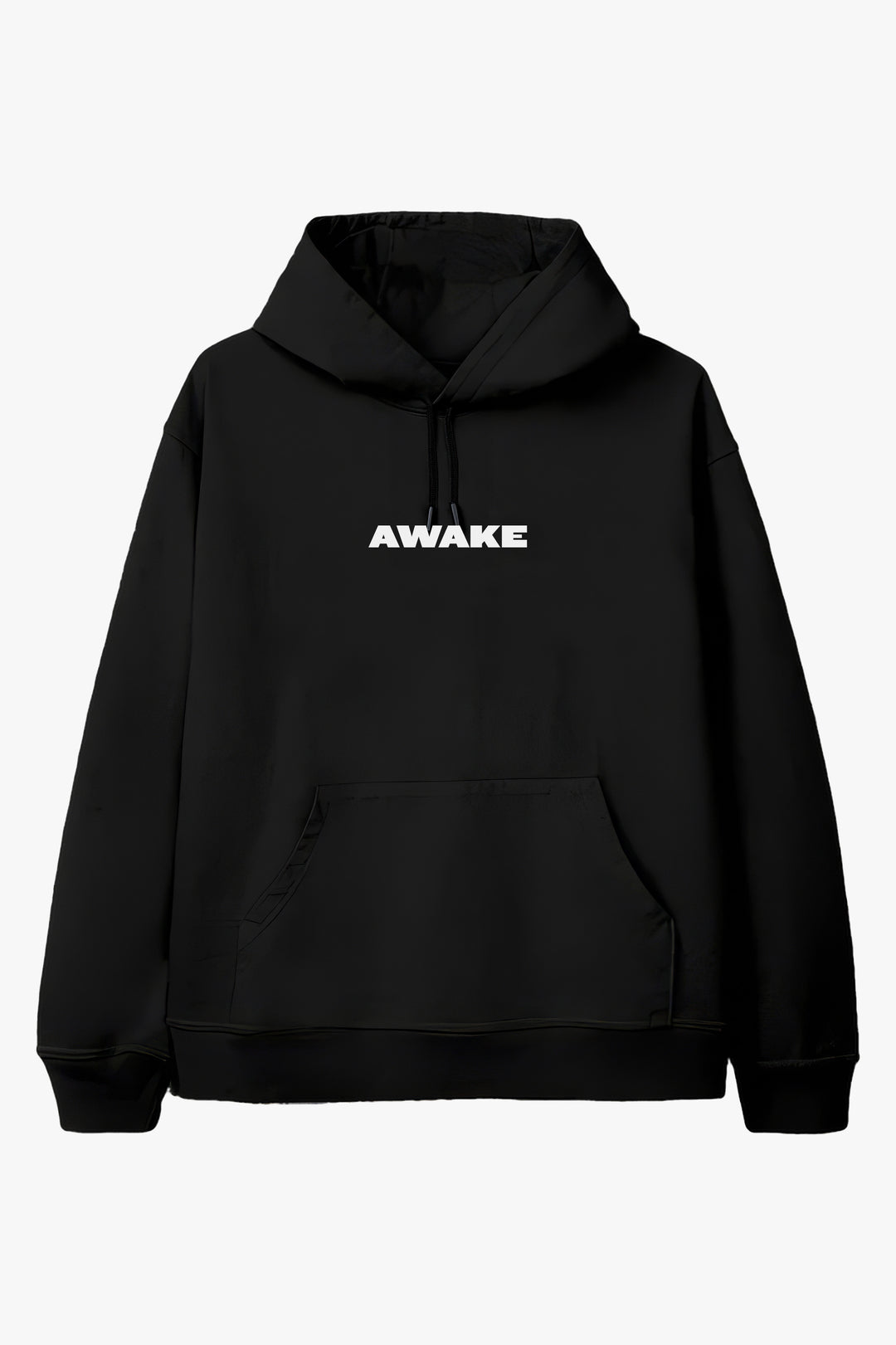 Awake Hoodie front view — black or military green hoodie with “AWAKE” centered across the chest. Christian apparel from Beckah Shae’s Awake collection.