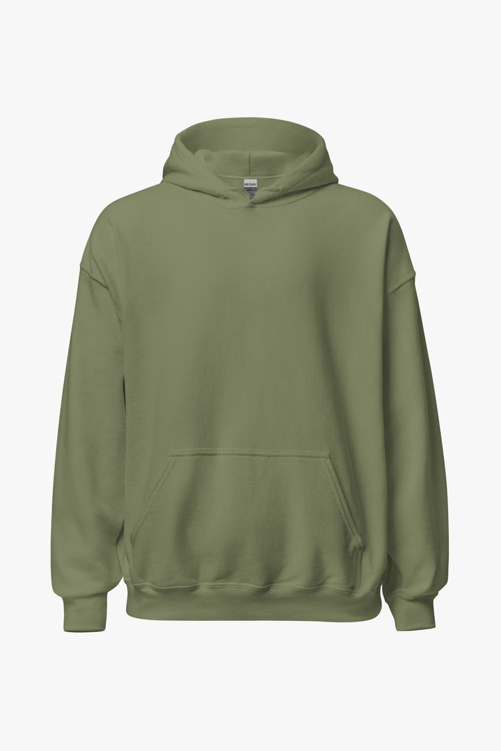 front of freedom anthem hoodie in military green