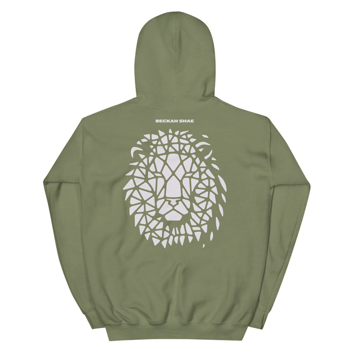 The ‘Awake Lion Hoodie’ features a lion face graphic design on the back with the text 