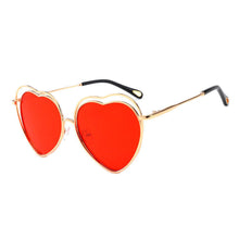 Load image into Gallery viewer, Beckah Shae Heart Shaped Glasses inspired by Put Your Love Glasses On in red.
