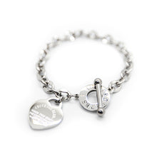 Load image into Gallery viewer, Beckah Shae Guard Your Heart Silver Bracelet with the writing &quot;Above all else guard your heart, for everything you do flows from it.&quot; Romans 4:23